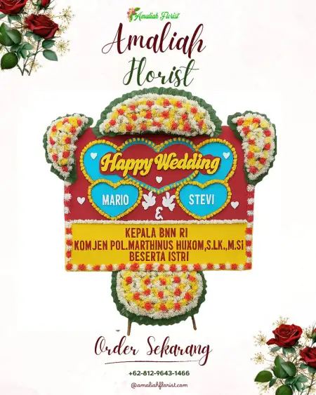 Papan Bunga Pernikahan Manukan Wetan